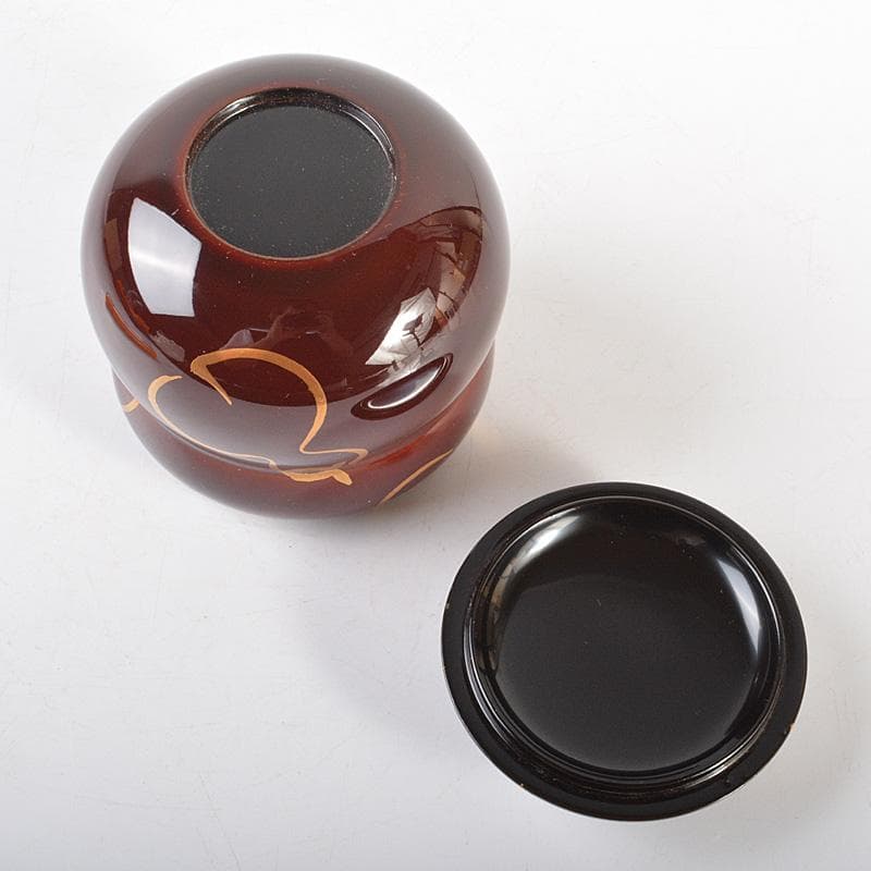 茶道具　山中塗　筑城筑良作　六瓢　茶器　共箱　V　5944