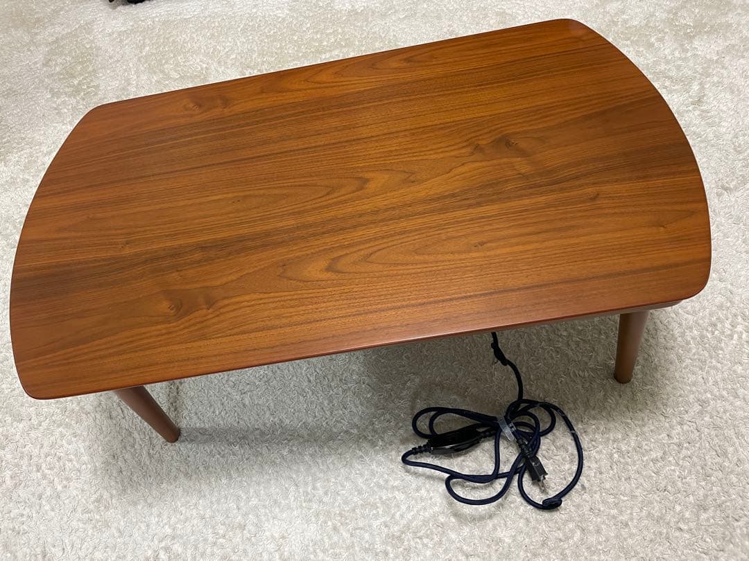 折りたたみ こたつテーブル 長方形 オーバル 北欧デザイン