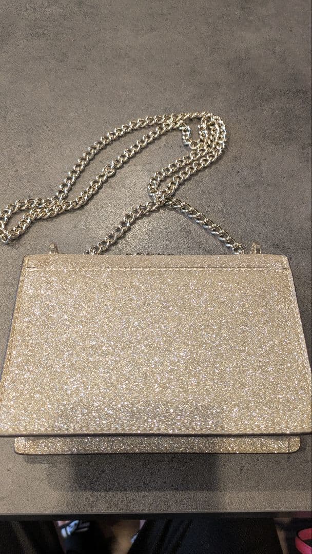 kate spade シルバー ラメ バッグ