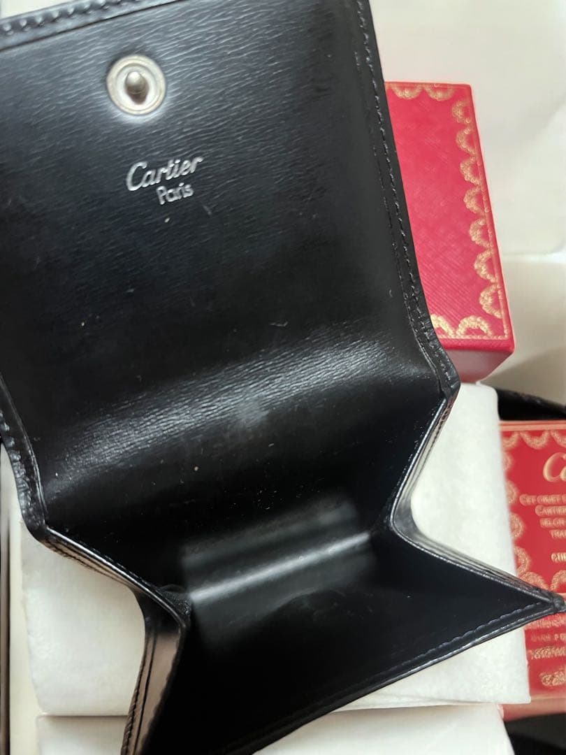 カルティエ・パンテール　パンサー・小銭入れ（ケース）ブラック・シルバー金具