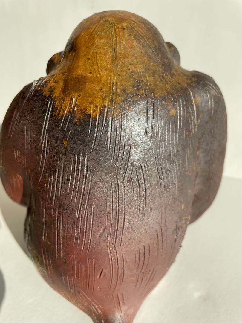 【知加選】古備前　備前焼　申　猿　細工物　飾り物　コレクション　アンティーク