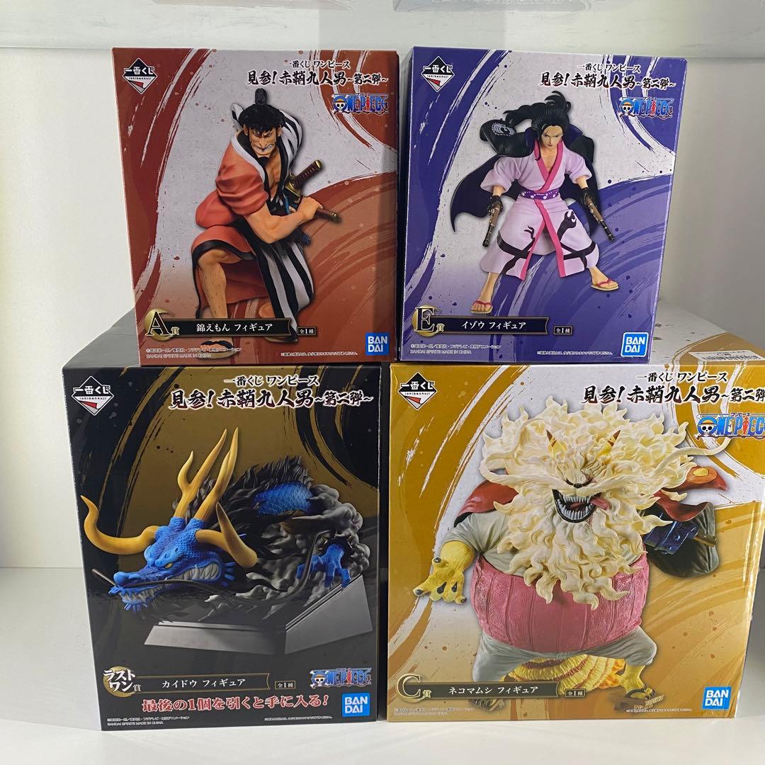 ワンピース フィギュア 一番くじ 赤鞘 カイドウ ネコマムシ イゾウ 錦
