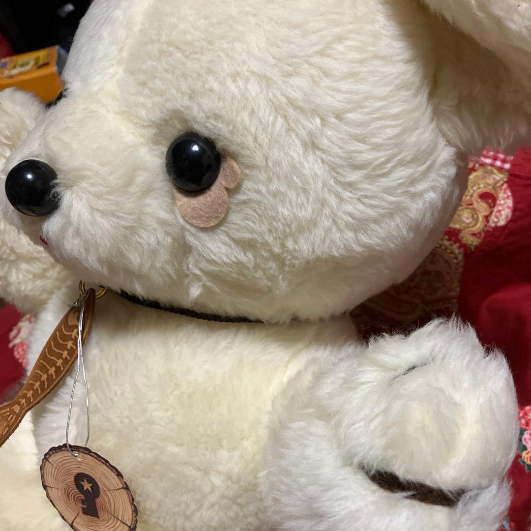 昭和レトロぬいぐるみ くま テディベア シロクマ 大きめぬいぐるみ