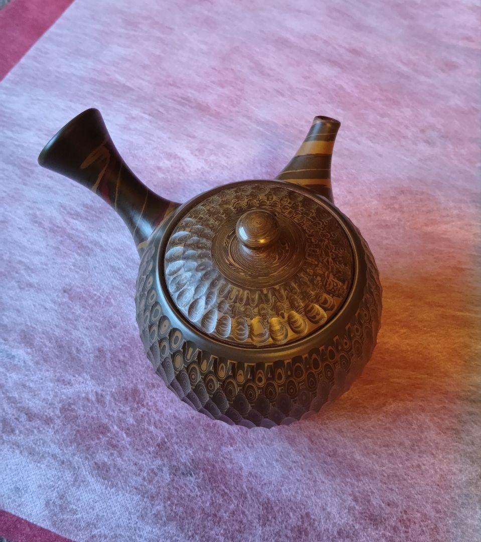 常滑焼 急須 友仙 丸練込 網目カット 常滑焼 急須 友仙 丸練込 網目カット - メルカリ