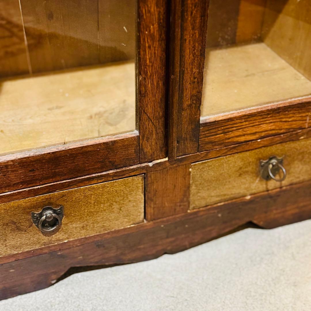 昭和前期 木製ガラスキャビネット hohoho様専用