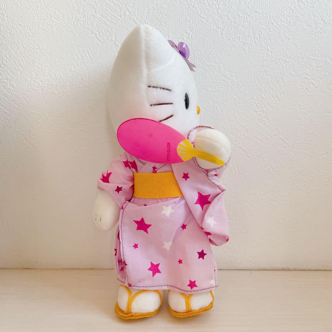 希少レア　ハローキティ　浴衣姿　 ぬいぐるみ　サンリオ　非売品 星柄