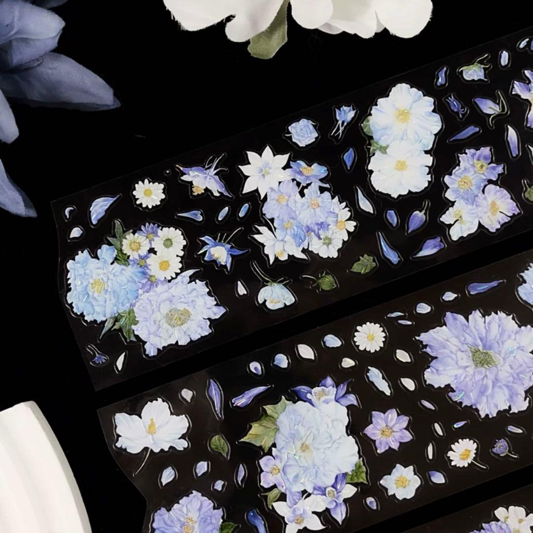 贝壳光 幽梦芙蓉 ダイカット加工 6cm×5m 海外マスキングテープ - メルカリ