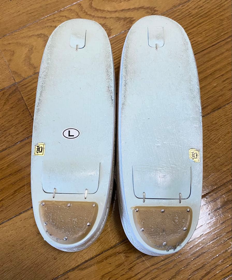 花柄和装用バッグと白色下駄セット