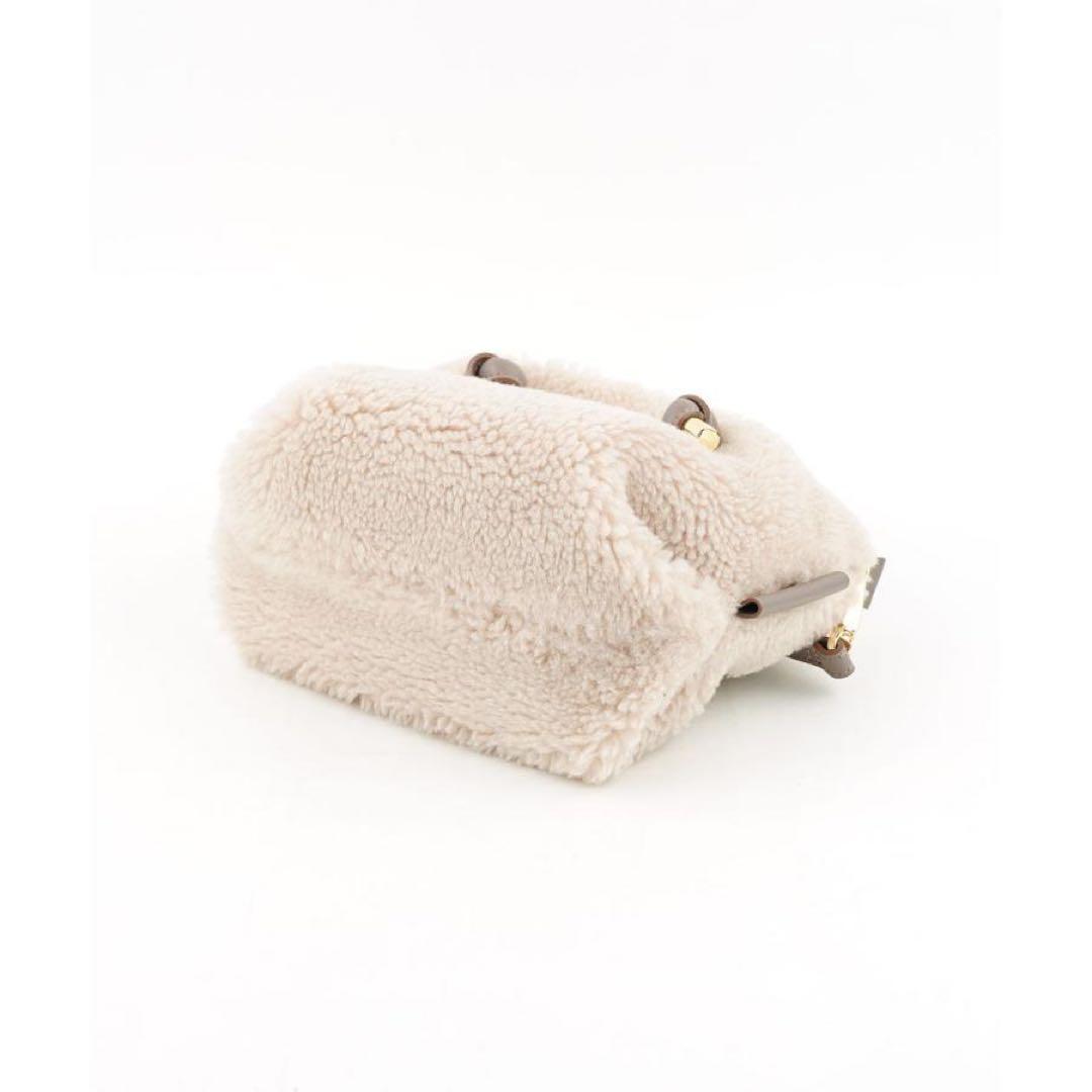 新品★ヴィオラドーロ2wayファー トートバッグ ショルダー★牛革ムートン ボア