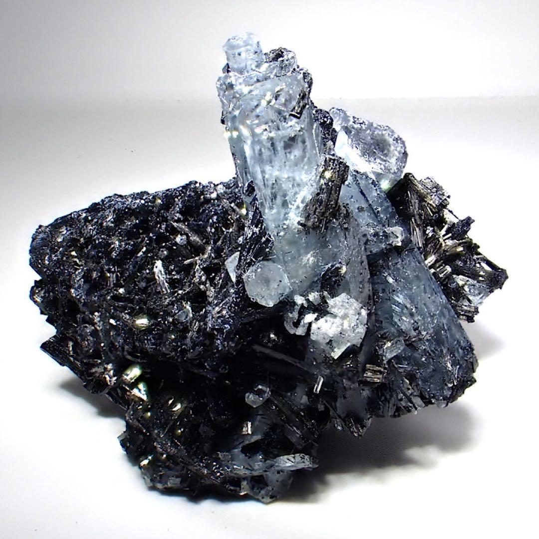 ナミビア/エロンゴ産】アクアマリン＆ブラックトルマリン(ショール)