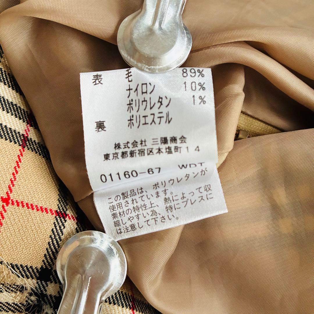 【極美品】バーバリーブルーレーベル　ノバチェック柄スカート ウール混　38