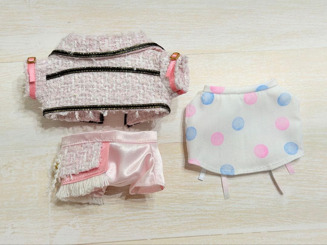 【オーダー】ぬい服　ピンクツイード　大橋さん