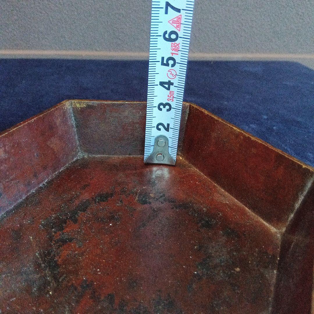 六角形の金属製灰皿　アンティーク　レトロ　記念品