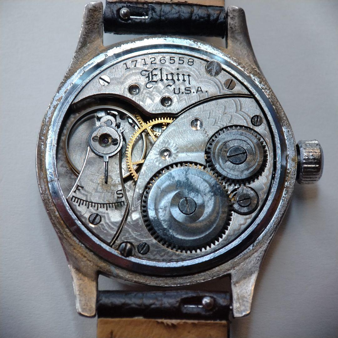 【1910s】ELGIN スモセコ OH済 ヴィンテージ腕時計