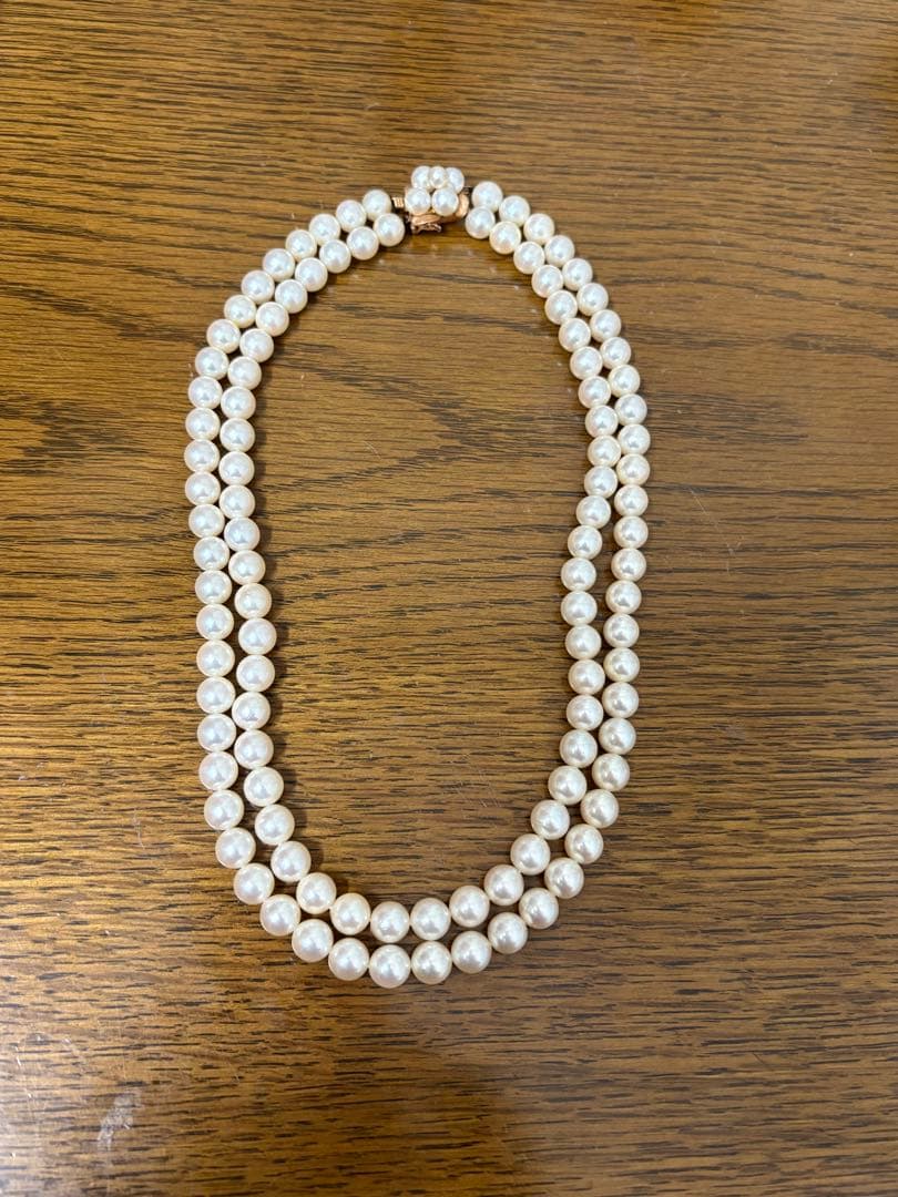 遺品整理アクセサリー➕2連パールネックレス