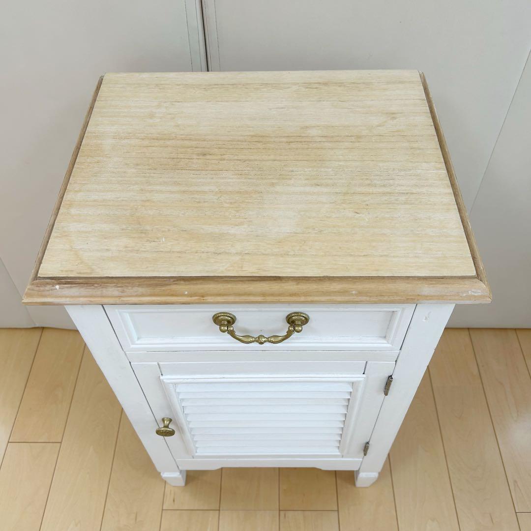 アンティーク サイドチェスト ブロカントシリーズ ホワイトゴールド