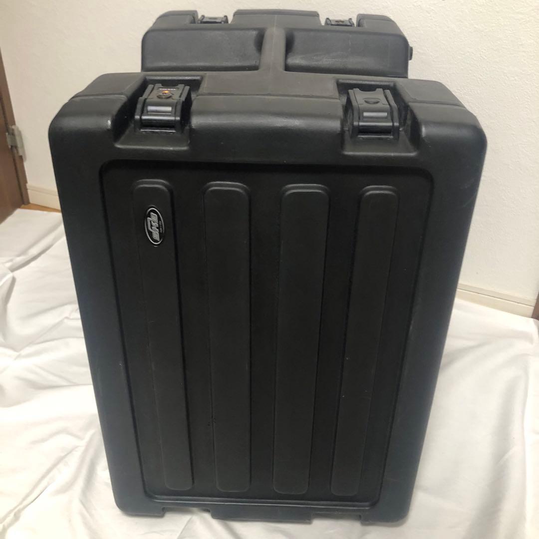 送料込★良品★SKB 8U ラックケース ラックキャリー ローリングラック 鍵付