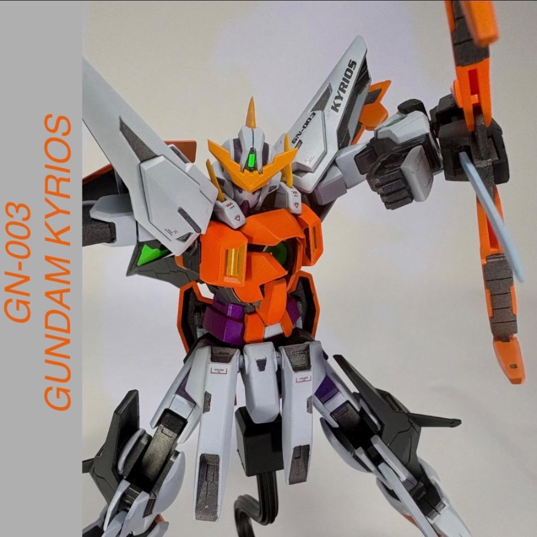 全塗装完成品】HG 1/144 メタルロボット魂風 ガンダムキュリオス背景