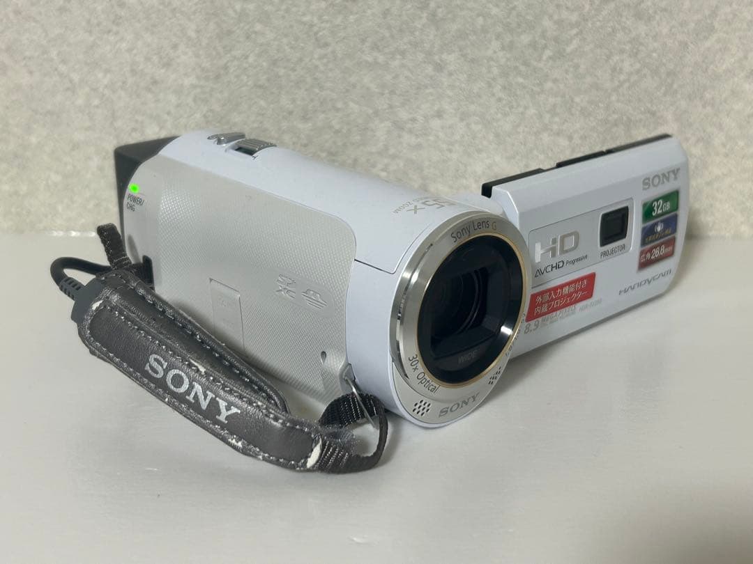 ソニービデオカメラ　ハンデイカムHDR-PJ390 ホワイト動作品