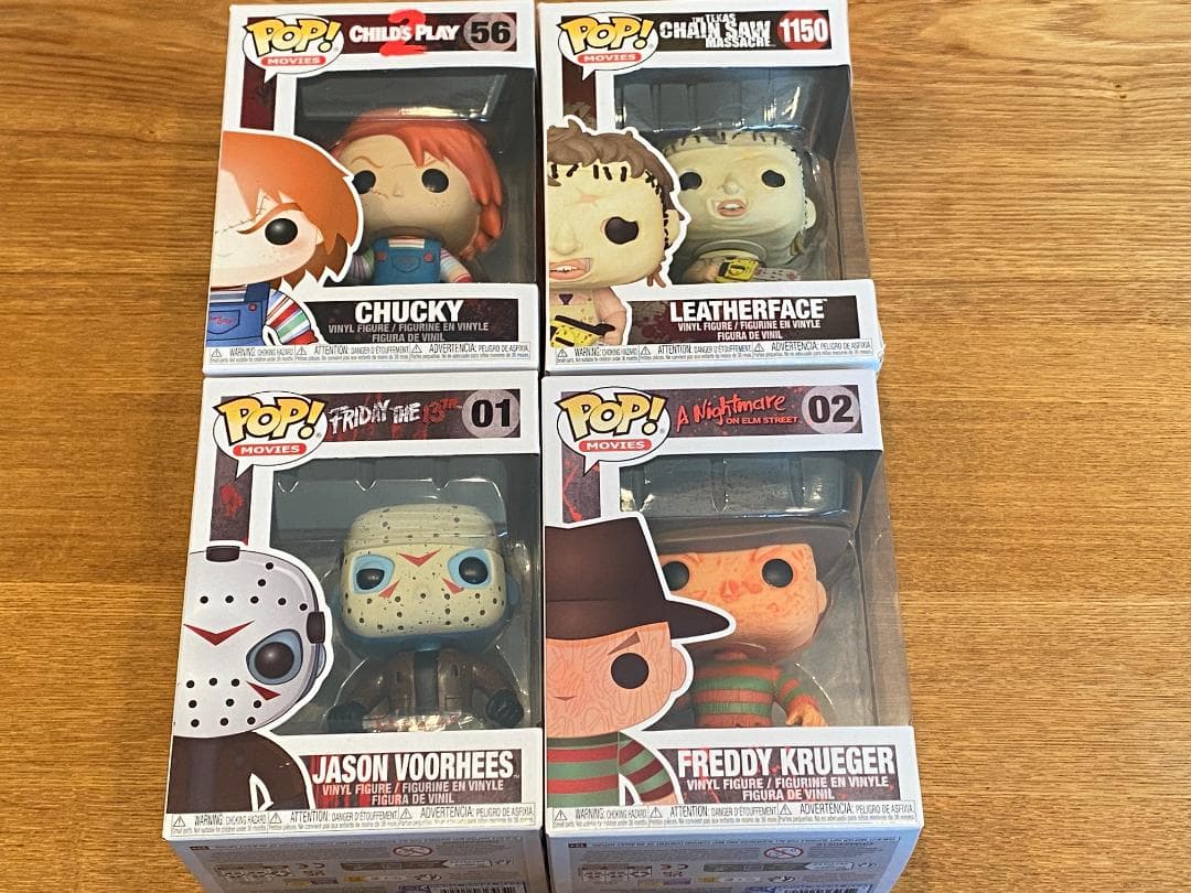 ホラー映画 怪人 フィギュア 4点セット ファンコポップ フレディ ジェイソン