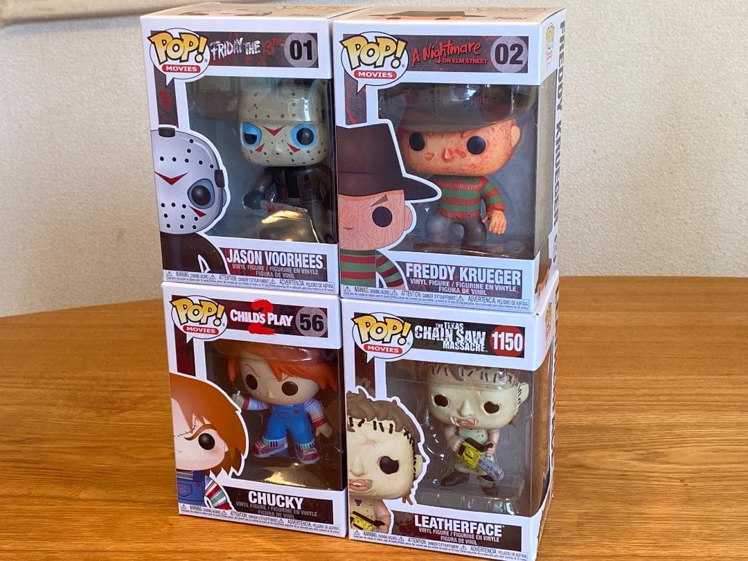 ホラー映画 怪人 フィギュア 4点セット ファンコポップ フレディ ジェイソン