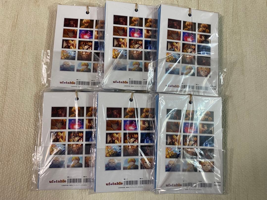 6冊セット　新品未開封　場面写ブロマイドくじ　鬼滅の刃　無限城編　善逸　獪岳