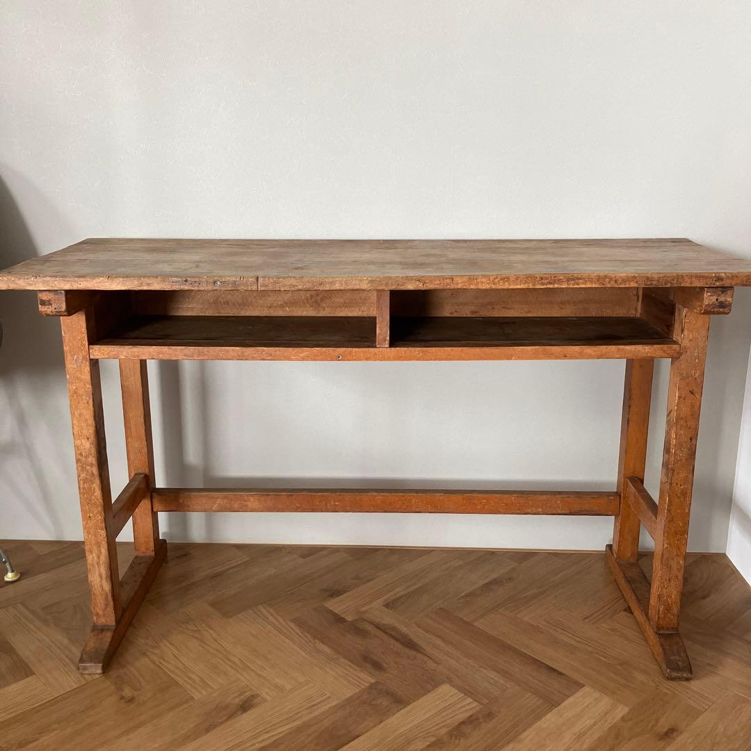 古道具 古家具 学習机 昭和レトロ アンティーク 作業台 - メルカリ