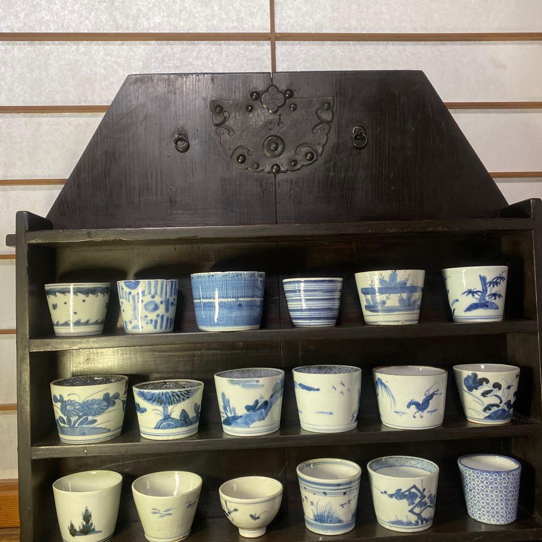 古民具 蕎麦猪口入れ棚