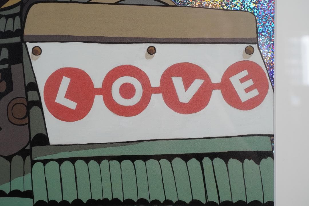 野口哲哉「Love-Green」ミクストメディア版画 2021年