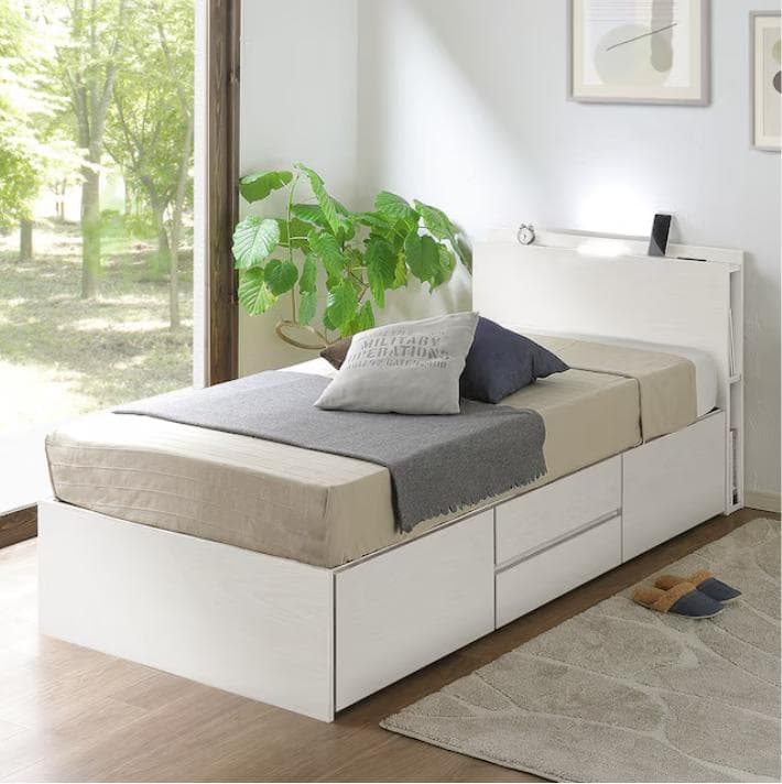 ＊Pavlinaさん専用＊　チェストベッドフレーム(WH)シングル