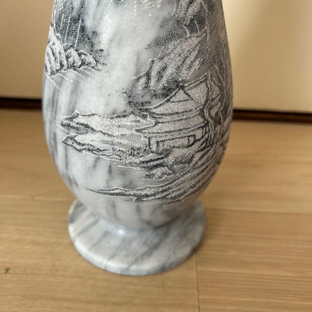 大理石 花瓶 山水画風 - メルカリ