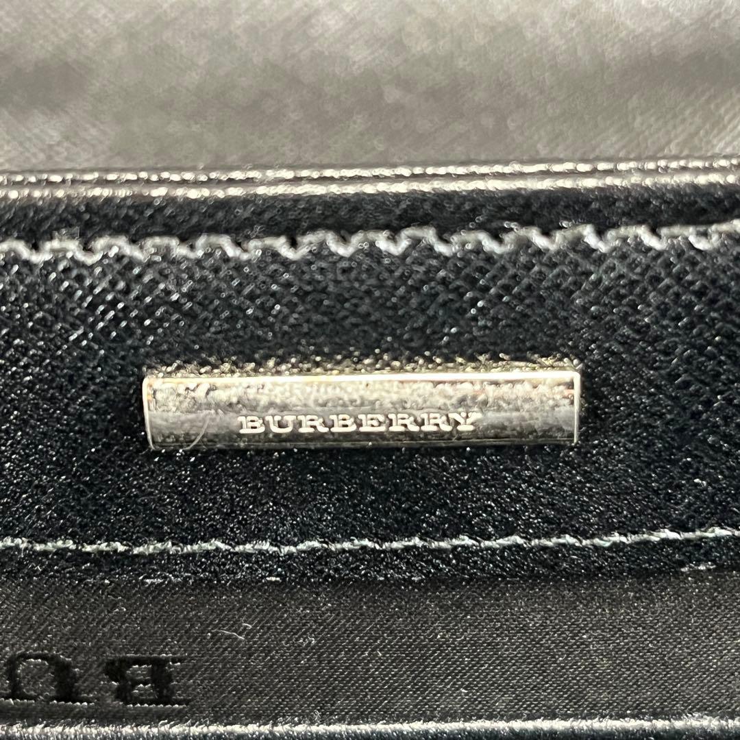 バーバリー ビジネスバッグ ブリーフケース サフィアーノ レザー A4 ブラック