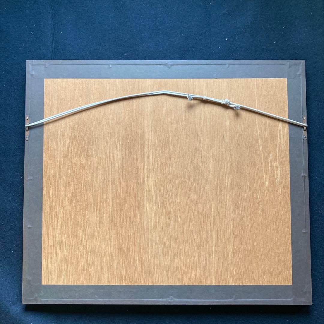 マリオアバチ「ボネッリのシクラメン」カラーメゾチント額49×57絵29