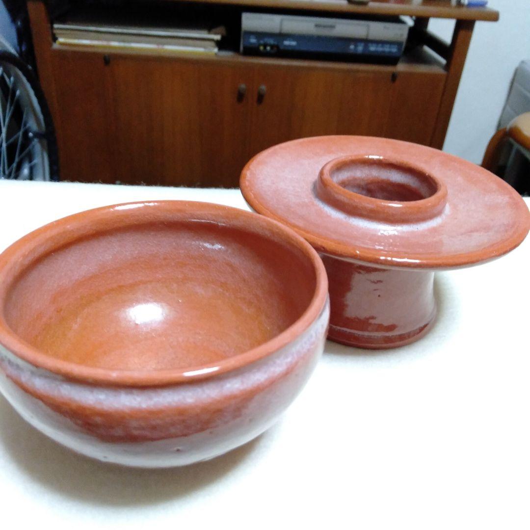 松楽 赤 供茶茶盌 三点 - メルカリ