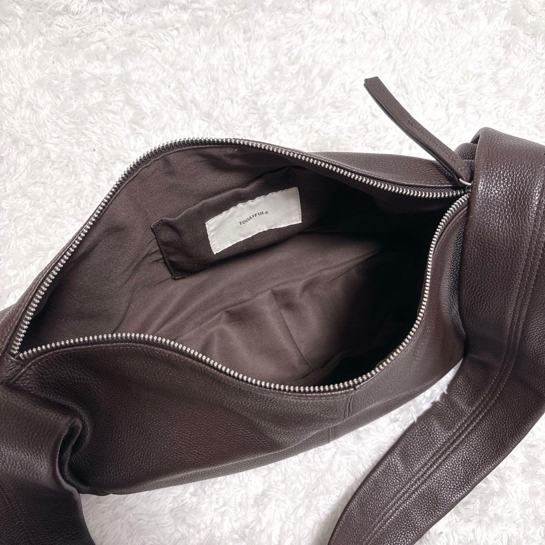【未使用級】TODAYFUL レザー ショルダーバッグ ブラウン系