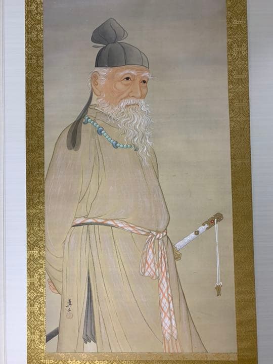 山田真山/琉球王朝/絹本着色/沖䋲光雲鞆音平和祈念像