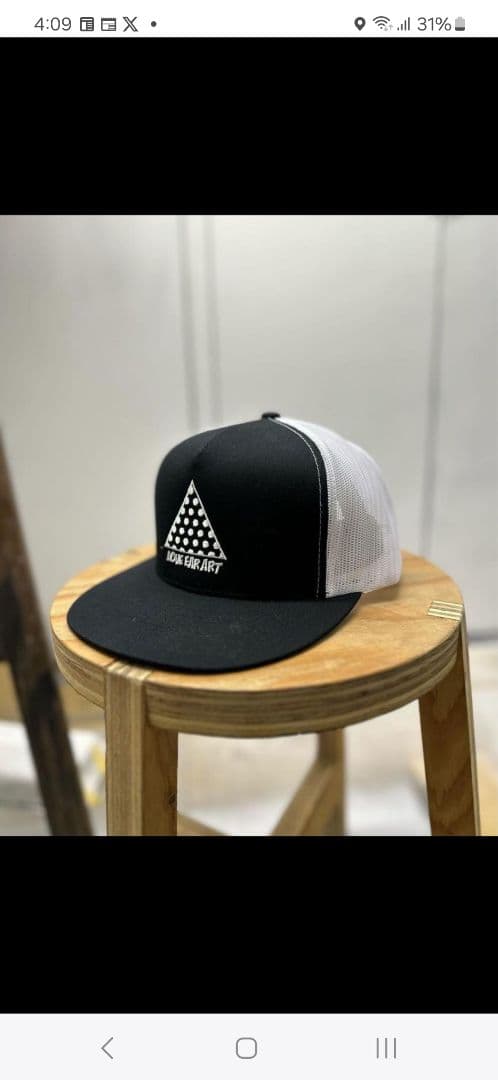 loveearart ラブイヤーアートキャップ黒個展限定