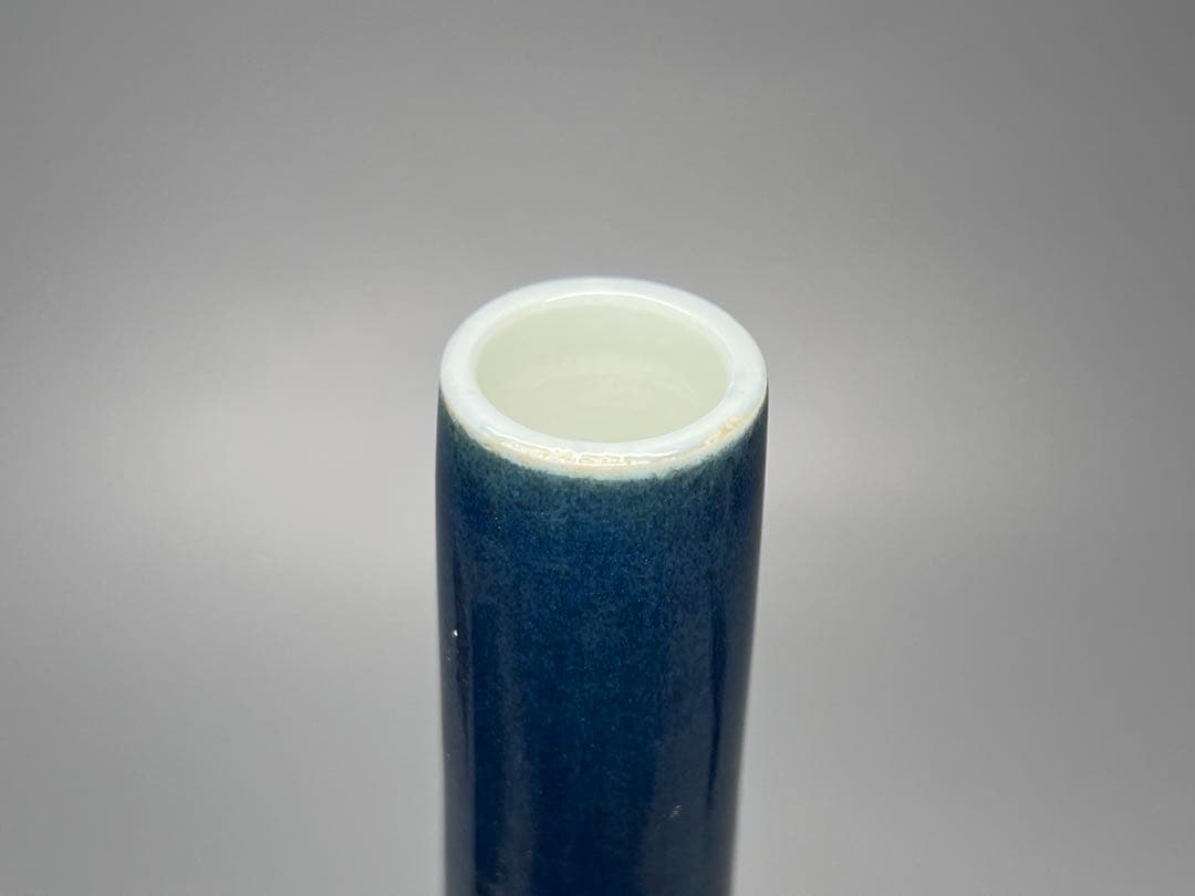 中国古美術　古磁　霽藍釉　琉璃釉　珍品旧蔵　古賞物　大清康熙年製　美品