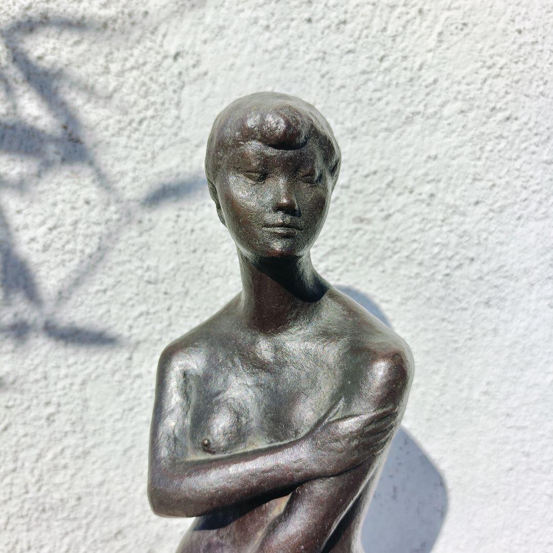 斉藤吉郎 彫刻家 美術品 ブロンズ像 女性 裸婦像 - メルカリ