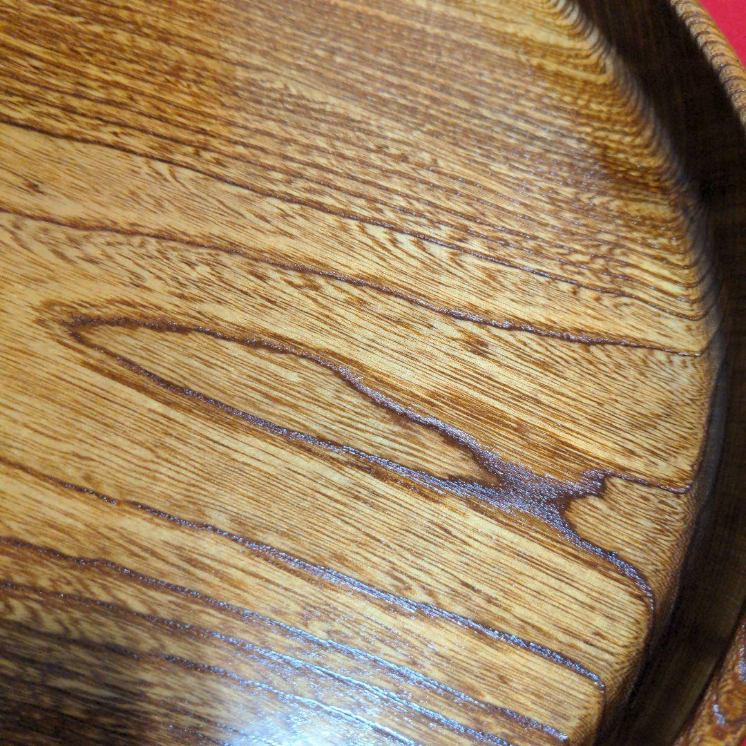 欅　くり抜き　丸盆　２個セット