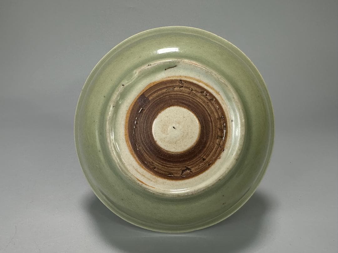 中国美術 元〜明時代 龍泉窯 青磁花卉文鉢 碗 古物保証 唐