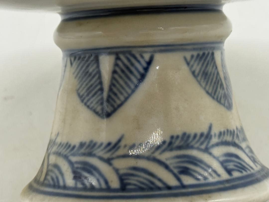 中国 染付 花卉紋高台皿 送料込み260122 - メルカリ