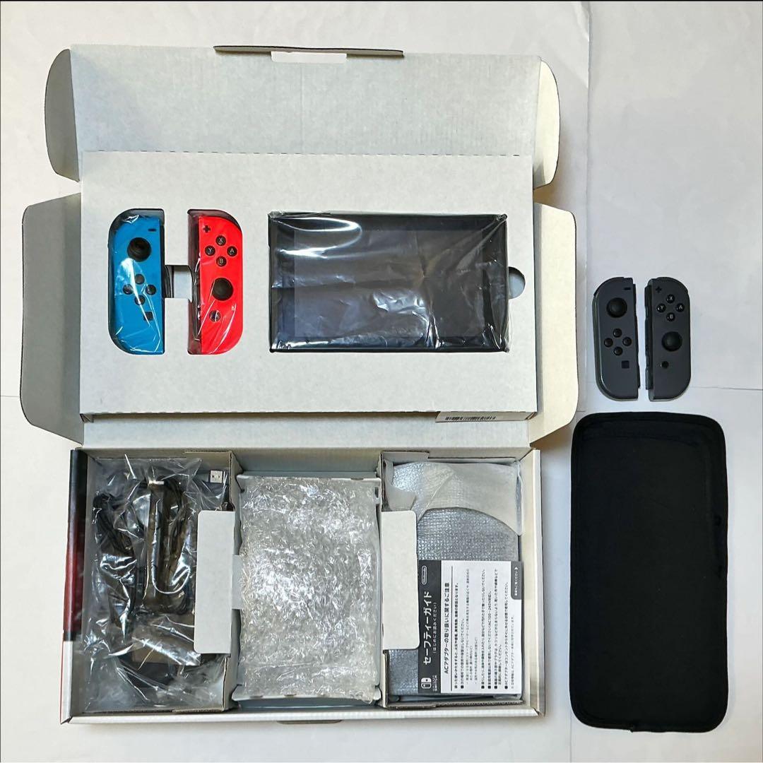Nintendo Switch 本体　青/赤 付属品完備+Joy-con,ケース