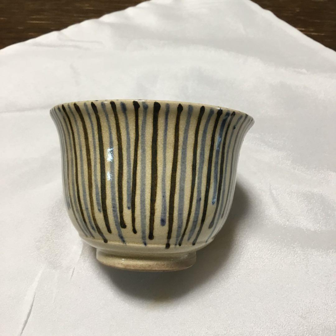 京薩摩　麦藁手盃　蓋付 錦光山　筒向