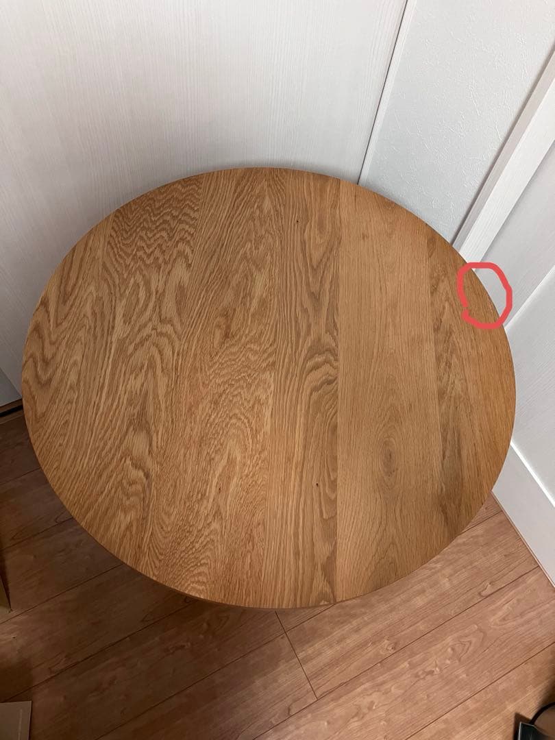 gleeniche ラウンドカフェテーブル 70 円形　丸　オーク　無垢