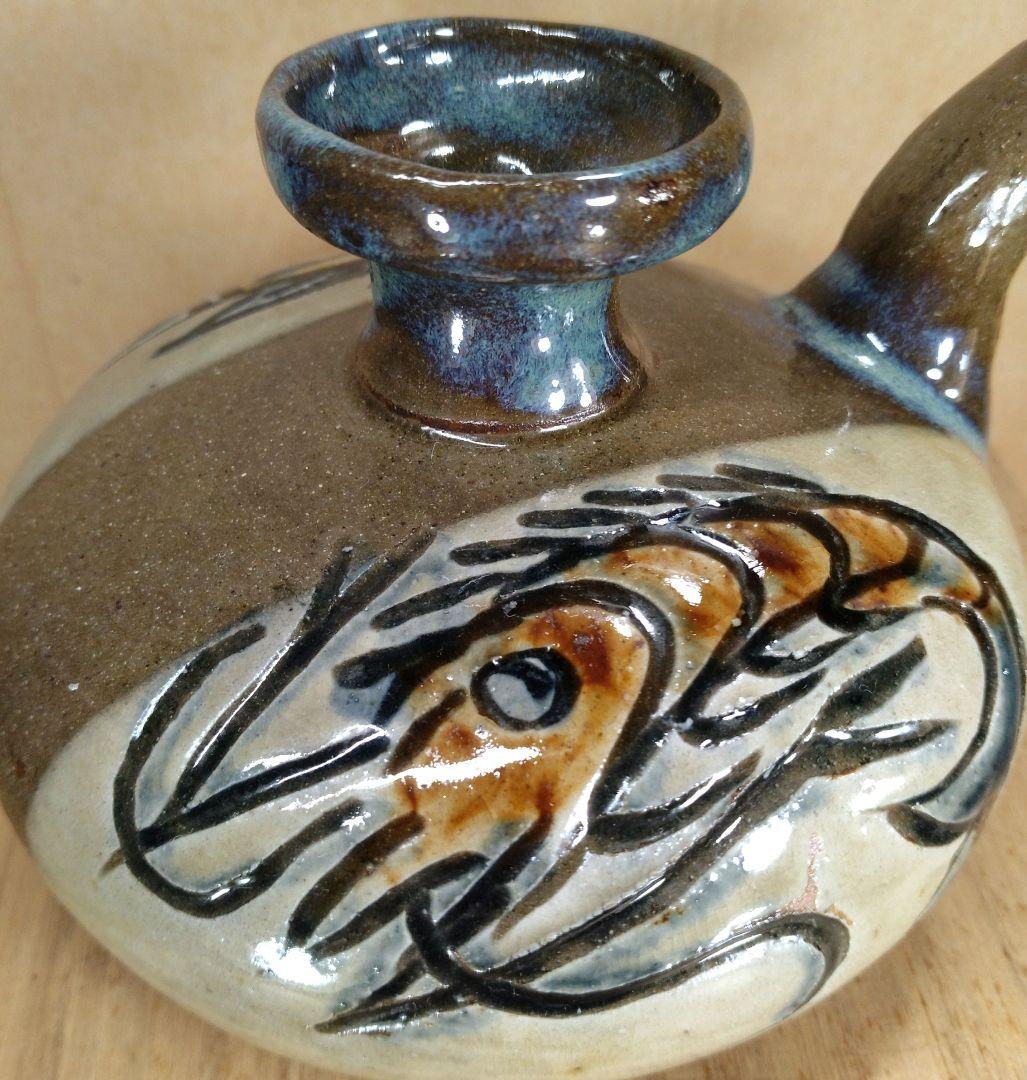 本物保証】金城次郎 壷屋焼 カラカラ(笑魚エビ) 共箱 栞 人間国宝 美