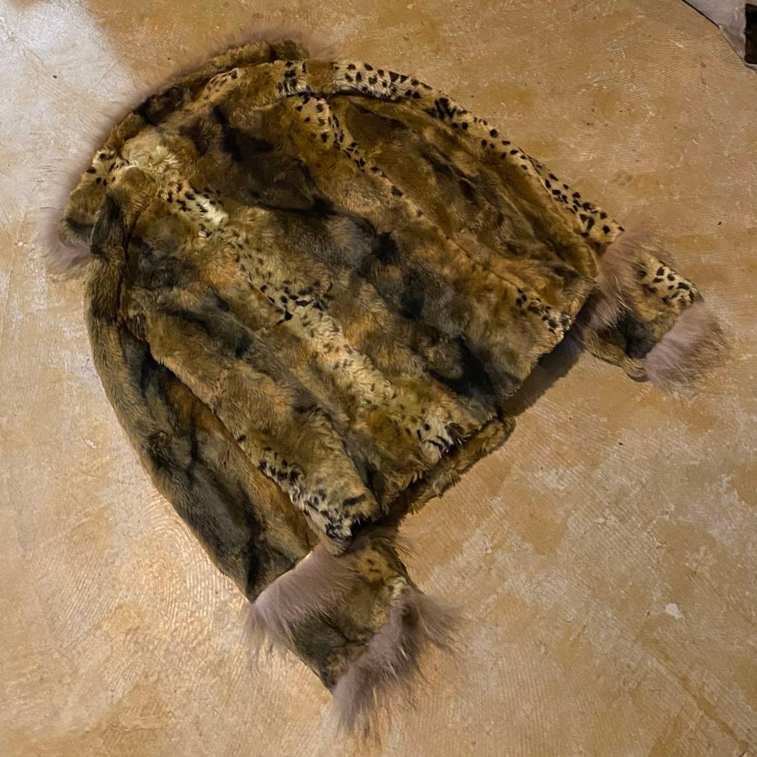 00's vintage レオパード ファー ジャケット アーカイブ y2k 90s