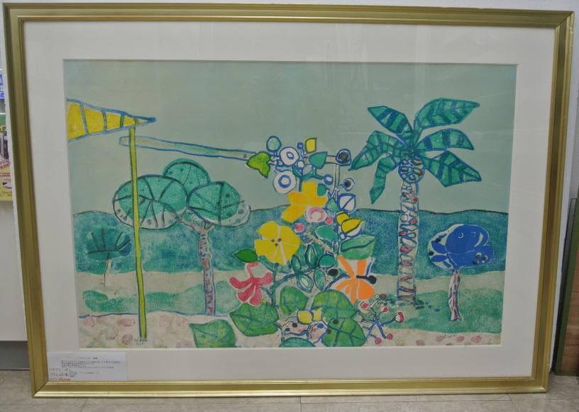 美品 ポール・アイズピリ「ポンヌフ」リトグラフ 直筆サイン入 額縁入