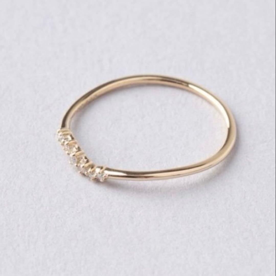 Jouete k10 YG レイヤード ダイヤモンド リング　13号