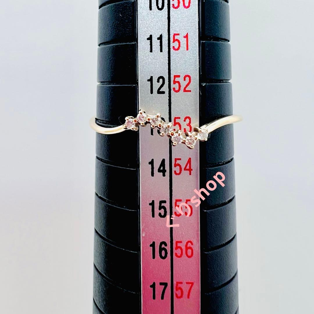 Jouete k10 YG レイヤード ダイヤモンド リング　13号